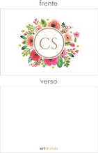 Carregar imagem no visualizador da galeria, Cartão Social - Iniciais Floral
