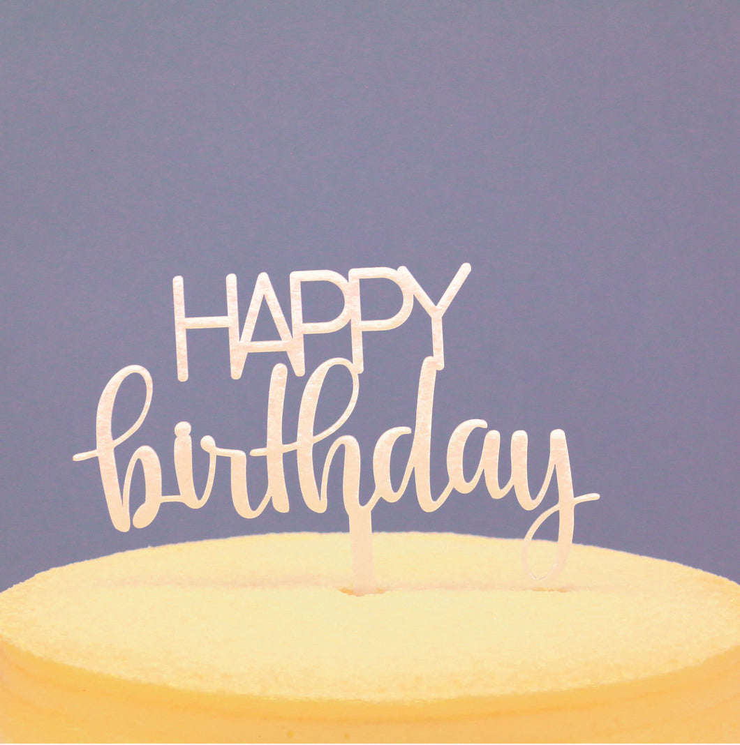 Topo de Bolo - Happy Birthday